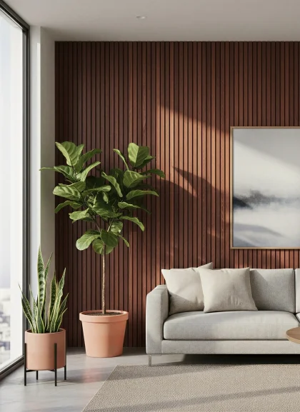 Панель Light Albero Natural, рейки, альберо натурале орех, 2400х600х50мм