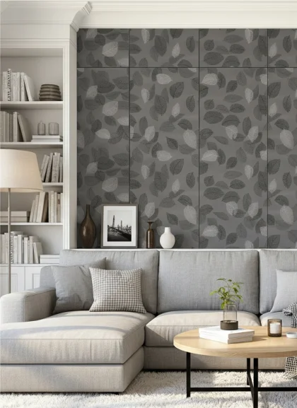 Панель Extra Leaf Whisper, ткань, рисунок, 2400х600х70мм