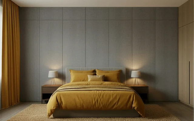 Панель Light Simple Grey, ткань, серый, 2400х600х50мм