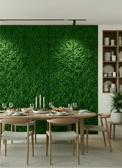 Панель Optima Arctic Moss, мох, зеленый, 2400х600х65мм